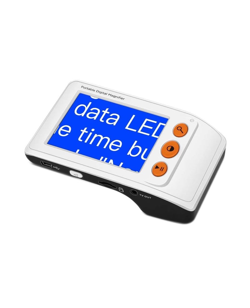 مكبر رقمي Eyoyo مكبر فيديو إلكتروني محمول مساعدات القراءة شاشة LCD بحجم 35 بوصة للرؤية المنخفضة تكبير 2x25x مقبض قابل للطي